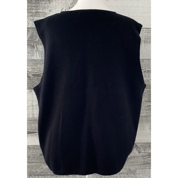 Croft & Barrow Women's Vest Snowmen Christmas Tree Brass Buttons Size 2XL - Picture 2 of 10